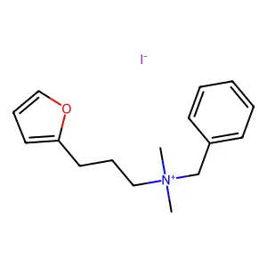 benzyl-[3-(furan-2-yl)propyl]-dimethylazanium iodide structure