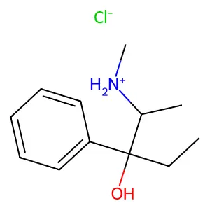 (3-hydroxy-3-phenylpentan-2-yl)-methylazanium chloride structure