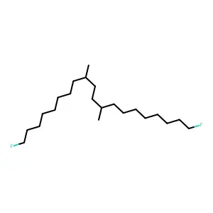1,20-difluoro-9,12-dimethylicosane structure