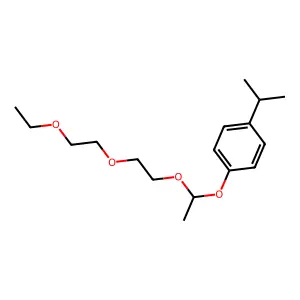 1-[1-[2-(2-ethoxyethoxy)ethoxy]ethoxy]-4-propan-2-ylbenzene structure