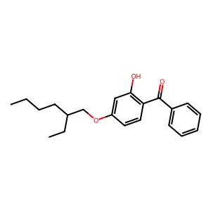 [4-(2-ethylhexoxy)-2-hydroxyphenyl]-phenylmethanone structure