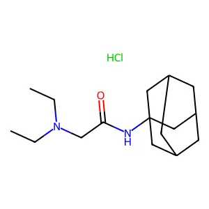 Acetamide, N-1-adamantyl-2-(diethylamino)-, monohydrochloride structure