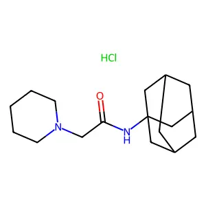 N-(1-adamantyl)-2-piperidin-1-ylacetamidehydrochloride structure
