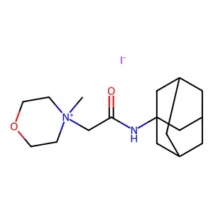 Morpholinium, ((1-adamantylcarbamoyl)methyl)-4-methyl-, iodide structure