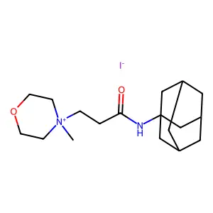 Morpholinium, 4-(2-(1-adamantylcarbamoyl)ethyl)-4-methyl-, iodide structure
