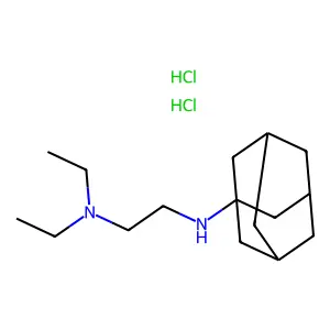 1,2-Ethanediamine, N,N-diethyl-N'-tricyclo(3.3.1.1(sup 3,7))dec-1-yl-, dihydrochloride structure