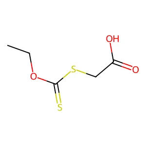 2-ethoxycarbothioylsulfanylacetic acid structure