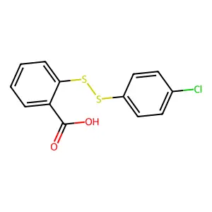 o-((p-Chlorophenyl)dithio)benzoic acid structure
