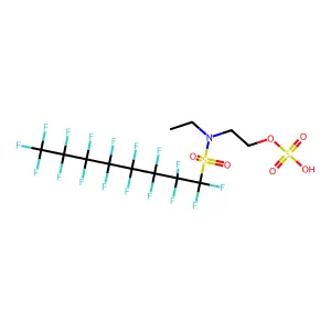 Compound C12H10F17NO6S2 structure