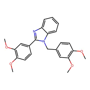 1-(3,4-dimethoxybenzyl)-2-(3,4-dimethoxyphenyl)-1H-benzimidazole structure