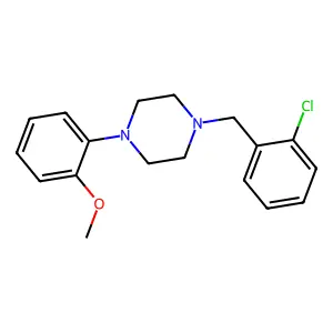 1-(2-chlorobenzyl)-4-(2-methoxyphenyl)piperazine structure
