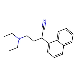 4-(diethylamino)-2-naphthalen-1-ylbutanenitrile structure