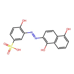 3-((1,5-Dihydroxy-2-naphthyl)azo)-4-hydroxybenzenesulphonic acid structure