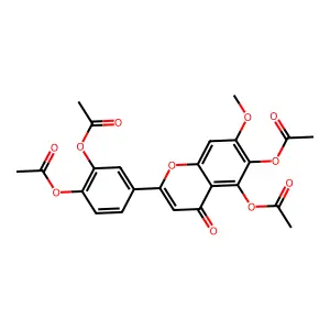 Pedalitin tetraacetate structure