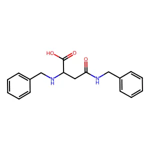 2,4-bis(benzylamino)-4-oxobutanoic acid structure