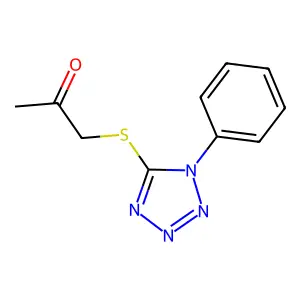 1-(1-phenyltetrazol-5-yl)sulfanylpropan-2-one structure