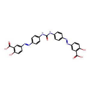 5-[[4-[[4-[(3-carboxy-4-hydroxyphenyl)diazenyl]phenyl]carbamoylamino]phenyl]diazenyl]-2-hydroxybenzoic acid structure