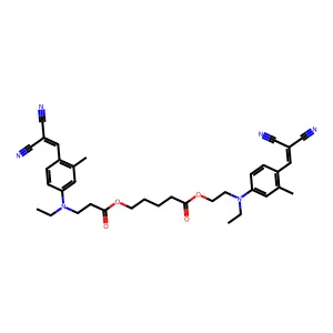 Bis(2-((4-(2,2-dicyanovinyl)-3-methylphenyl)ethylamino)ethyl) adipate structure