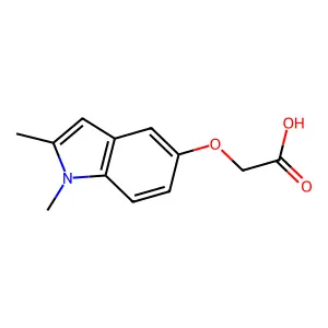 (1,2-Dimethyl-1H-indol-5-yloxy)-acetic acid structure