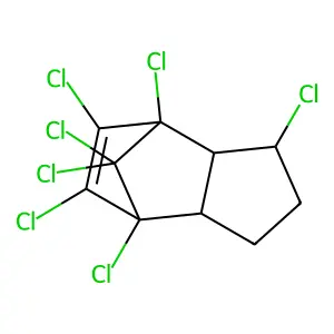 1,3,7,8,9,10,10-heptachlorotricyclo[5.2.1.02,6]dec-8-ene structure