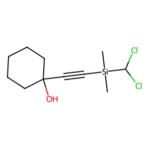 1-[2-[dichloromethyl(dimethyl)silyl]ethynyl]cyclohexan-1-ol structure
