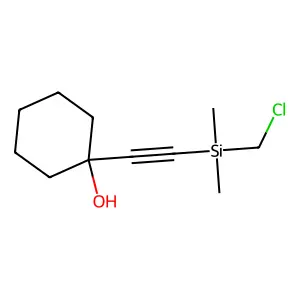 1-[2-[chloromethyl(dimethyl)silyl]ethynyl]cyclohexan-1-ol structure