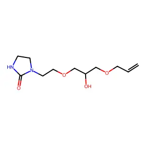 1-[2-(2-hydroxy-3-prop-2-enoxypropoxy)ethyl]imidazolidin-2-one structure