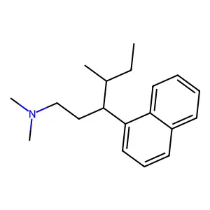 N,N,4-trimethyl-3-naphthalen-1-ylhexan-1-amine structure
