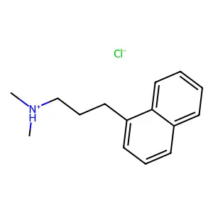 dimethyl(3-naphthalen-1-ylpropyl)azanium chloride structure