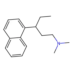 N,N-dimethyl-3-naphthalen-1-ylpentan-1-amine structure
