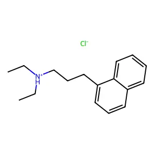 diethyl(3-naphthalen-1-ylpropyl)azanium chloride structure