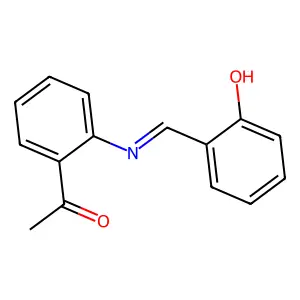 1-[2-[(2-hydroxyphenyl)methylideneamino]phenyl]ethanone structure