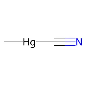 Methylmercury cyanide structure
