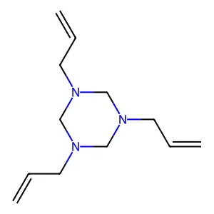 1,3,5-tris(prop-2-enyl)-1,3,5-triazinane structure