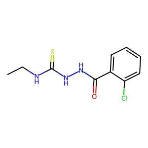 1-[(2-chlorobenzoyl)amino]-3-ethylthiourea structure
