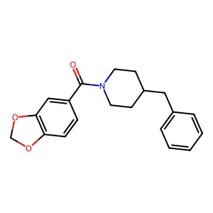 1,3-benzodioxol-5-yl-(4-benzylpiperidin-1-yl)methanone structure
