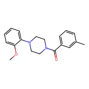 1-(2-methoxyphenyl)-4-(3-methylbenzoyl)piperazine structure