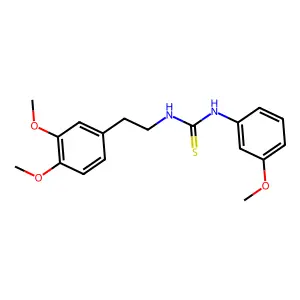 1-[2-(3,4-dimethoxyphenyl)ethyl]-3-(3-methoxyphenyl)thiourea structure