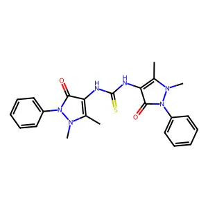 1,3-bis(1,5-dimethyl-3-oxo-2-phenylpyrazol-4-yl)thiourea structure
