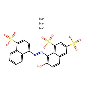 C.I. Acid Red 18, Trisodium Salt structure