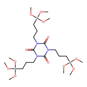 1,3,5-tris(3-trimethoxysilylpropyl)-1,3,5-triazinane-2,4,6-trione structure