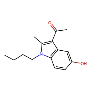 1-(1-butyl-5-hydroxy-2-methylindol-3-yl)ethanone structure
