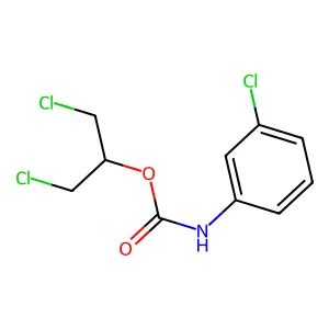 1,3-dichloropropan-2-yl N-(3-chlorophenyl)carbamate structure