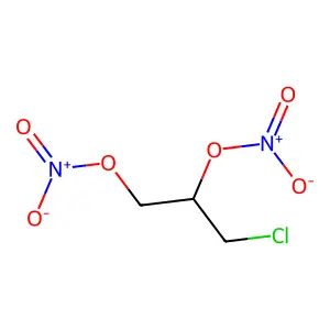 (1-chloro-3-nitrooxypropan-2-yl) nitrate structure