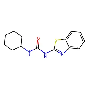 1-(1,3-benzothiazol-2-yl)-3-cyclohexylurea structure