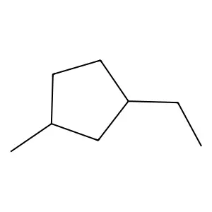 1-ethyl-3-methylcyclopentane structure