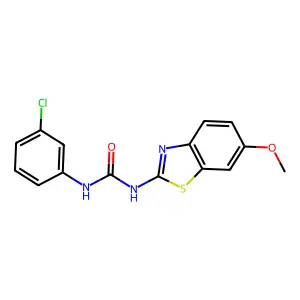 1-(3-chlorophenyl)-3-(6-methoxy-1,3-benzothiazol-2-yl)urea structure