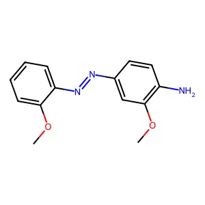 Benzenamine, 2-methoxy-4-[(2-methoxyphenyl)azo]- structure