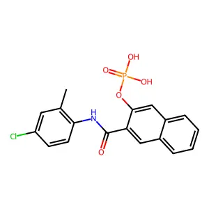 [3-[(4-chloro-2-methylphenyl)carbamoyl]naphthalen-2-yl] dihydrogen phosphate structure