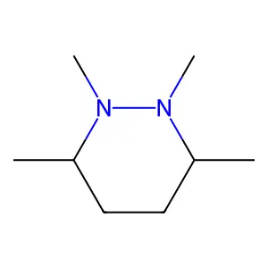 1,2,3,6-tetramethyldiazinane structure